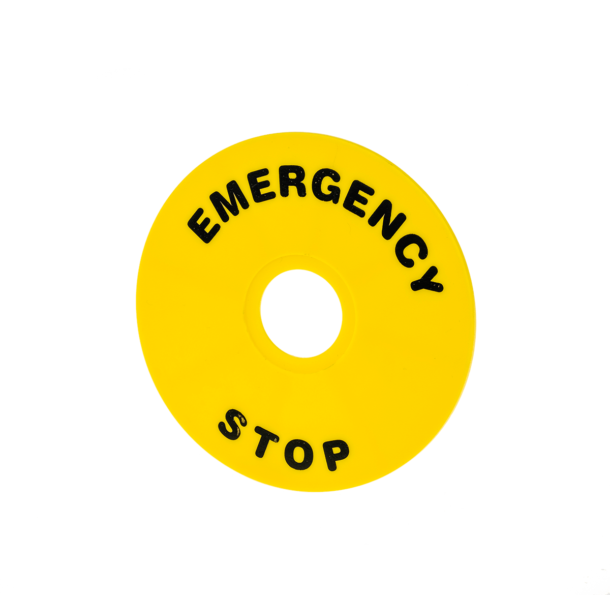 Табличка "Emergency Stop" 90мм (уп. 2 шт.)
