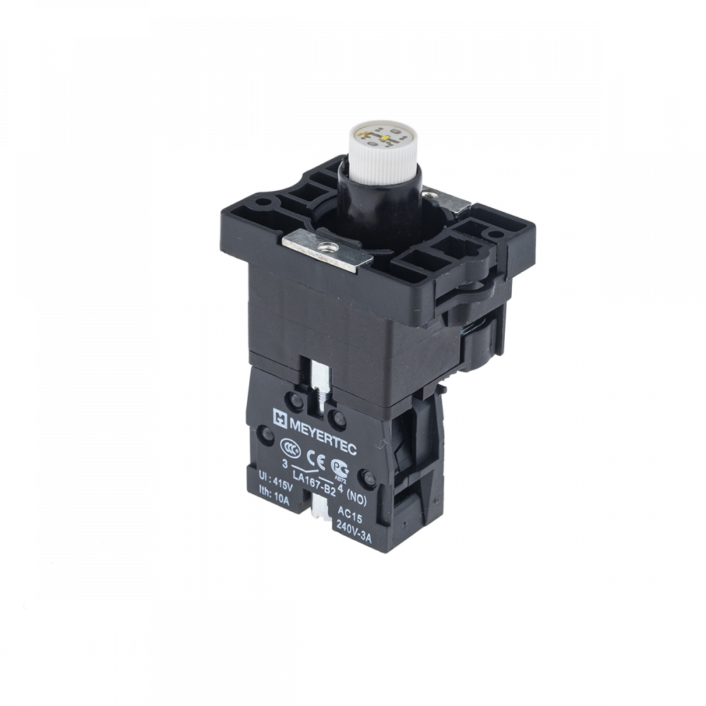 Основание с подсветкой 1NO белый 220V, пластик