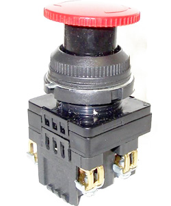 КЕ-141 У2 исп.5, красный, 1р, гриб с фиксацией, IP54, 10А, 660В, выключатель кнопочный (ЭТ)