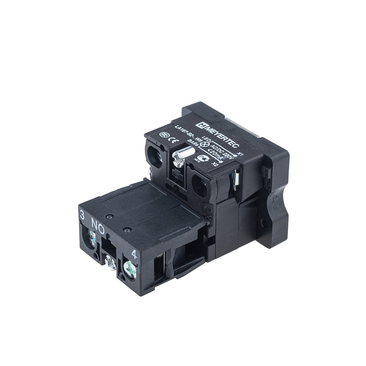 Основание с подсветкой 1NO зеленый 24V, пластик