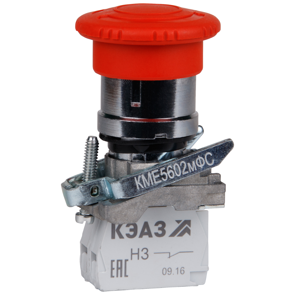 Кнопка КМЕ5522мФС-красный-2но+2нз-гриб-IP54-КЭАЗ, 10 шт
