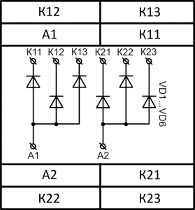Модуль диодов МД-2-3A УХЛ4