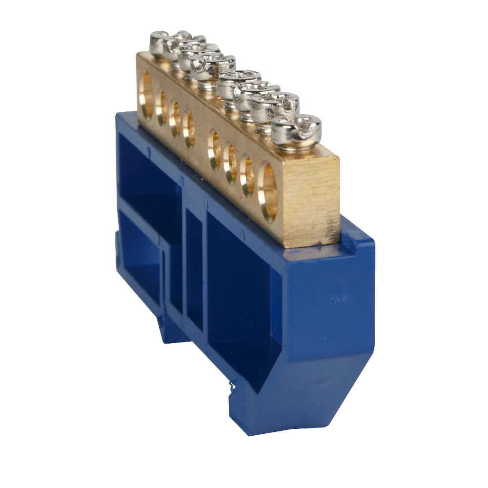 Шина нулевая с изолятором OptiKit BB-D-PE-DIN-22-6х9-желтый, 20 шт