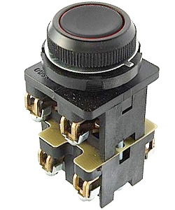 КЕ-012 У3 исп.1, черный, 4з, цилиндр, IP40, 10А, 660В, выключатель кнопочный (ЭТ)