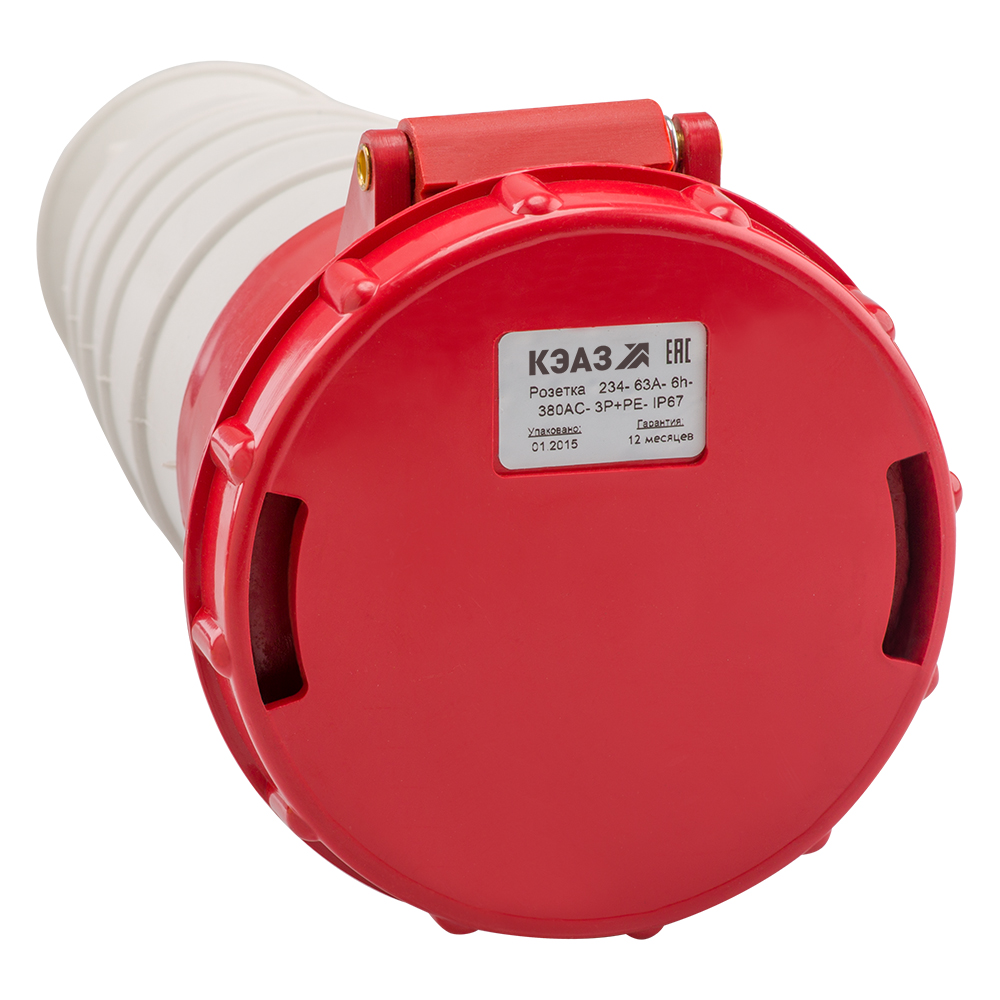 Розетка кабельная 234-63А-6h-380AC-3P+PE-IP67, 5 шт