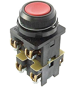 КЕ-012 У3 исп.1, красный, 4з, цилиндр, IP40, 10А, 660В, выключатель кнопочный (ЭТ)