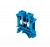 Клемма винтовая проходная, 6 мм², синяя