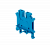 Клемма винтовая проходная, 2.5 мм², синяя