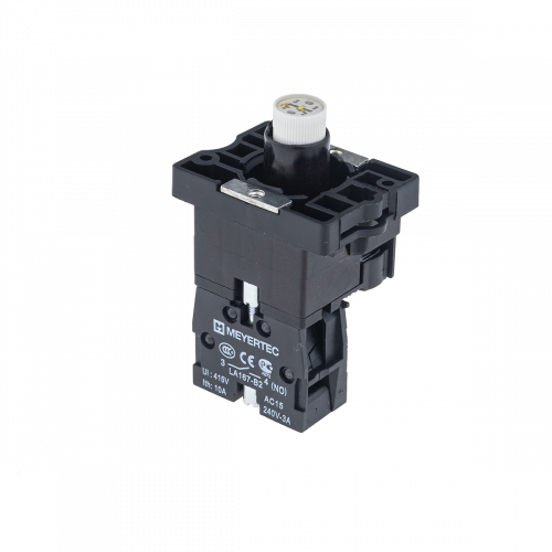 Основание с подсветкой 1NO белый 220V, пластик