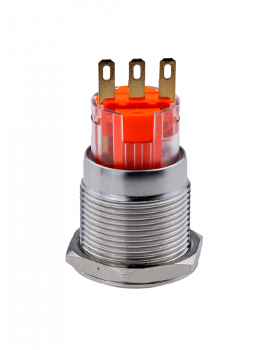 Кнопка IP67, без подсветки, с возвратом, 1NO+1NC
