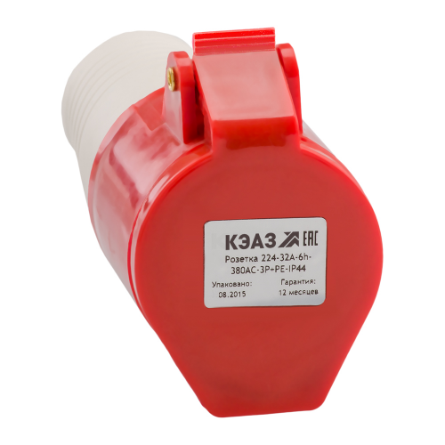 Розетка кабельная 214-16А-6h-380AC-3P+PE-IP44, 5 шт