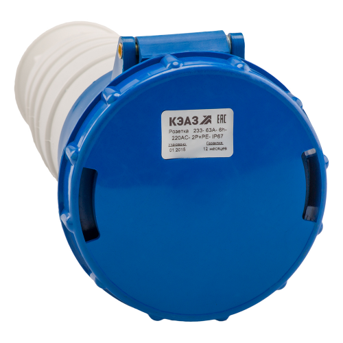 Розетка кабельная 233-63А-6h-220AC-2P+PE-IP67, 5 шт